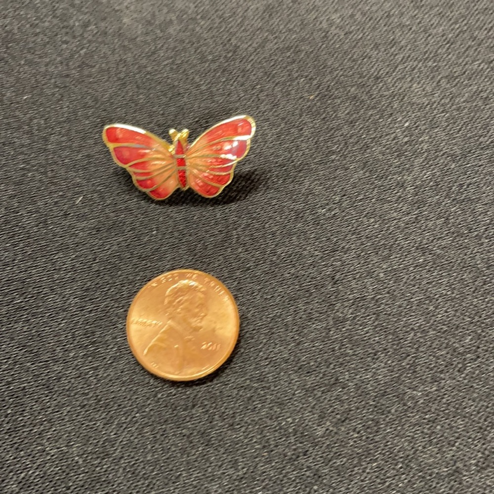 Pink Butterfly Pin Brooch - Picture 5 of 6